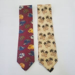 Mens Necktie set of 2 Tropicals by Tango and Called Tim's Work Hats.